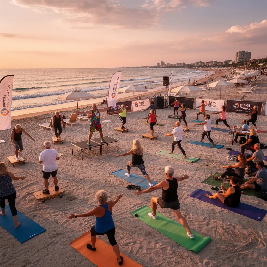 Инструктор демонстриращ упражнения за сила и равновесие пред компютър.